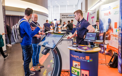 Booth construction and event timetable